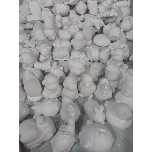 10 tượng tô màu cho bé  tặng màu + cọ+ khay