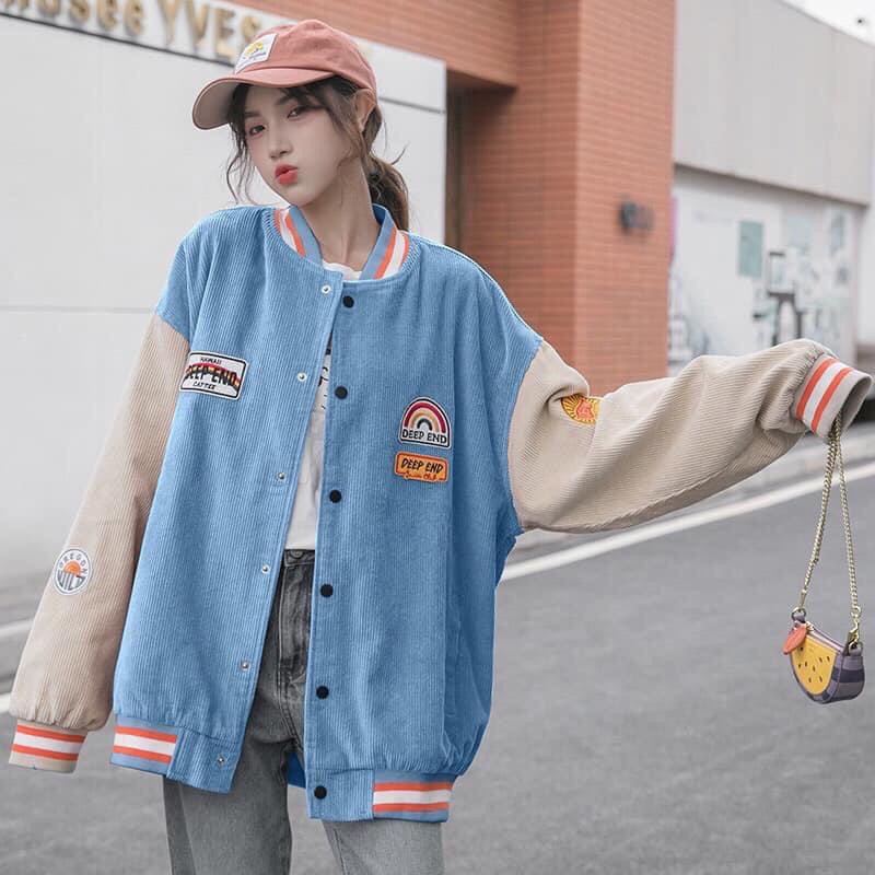 [Mã WASTMAY giảm 15% tối đa 30K đơn 150K] Áo Bomber Jacket DEEP END Nhiều Màu Khuy Bấm Dáng Rộng Unisex Thu Đông | BigBuy360 - bigbuy360.vn