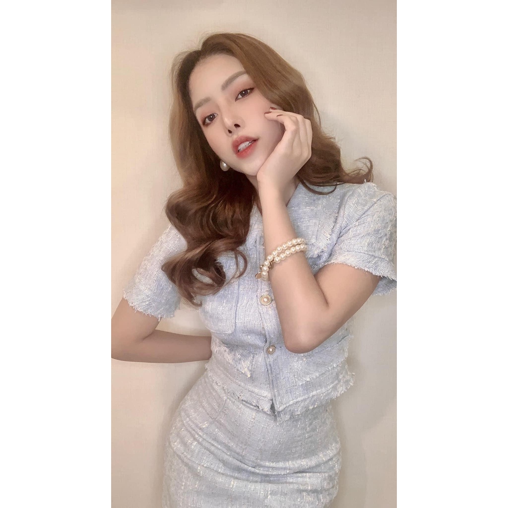 SET BỐ ÁO CROPTOP CHÂN VÁY 3 MÀU