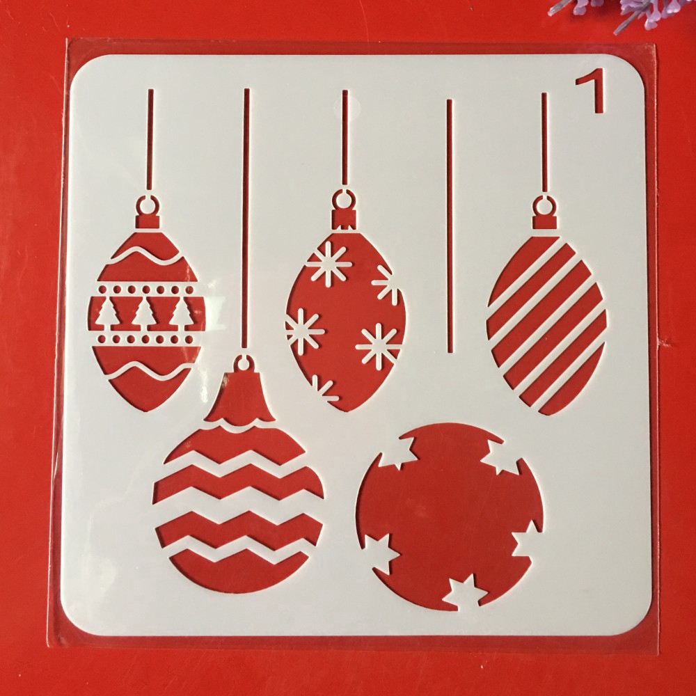 Set 8 khuôn dập nổi họa tiết trang trí chủ đề giáng sinh 13cm DIY