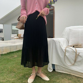[ORDER] Chân váy dài dập li đuôi rũ