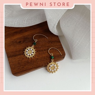 Khuyên tai tròn dài nữ cá tính Hàn Quốc PEWNI STORE E019