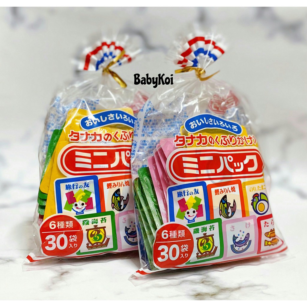 Gia vị rắc cơm nội địa Nhật cho bé ăn dặm 6 vị gồm 30 gói nhỏ (date 10/2021)