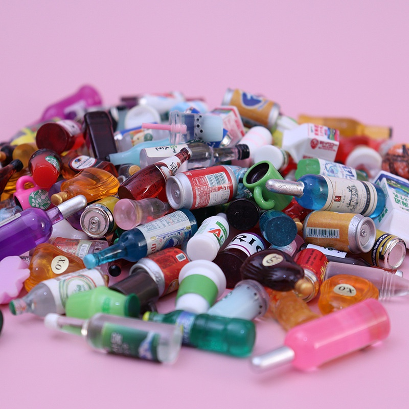 Đồ ăn mini cho búp bê barbie mẫu charm xinh xắn trang trí nhà búp bê dán Jibbitz, vỏ ốp điện thoại kẹp tóc ANDATOY AD965