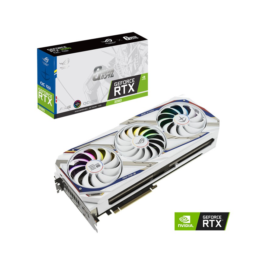 Card màn hình Asus ROG Strix RTX3080-O10G-Gundam