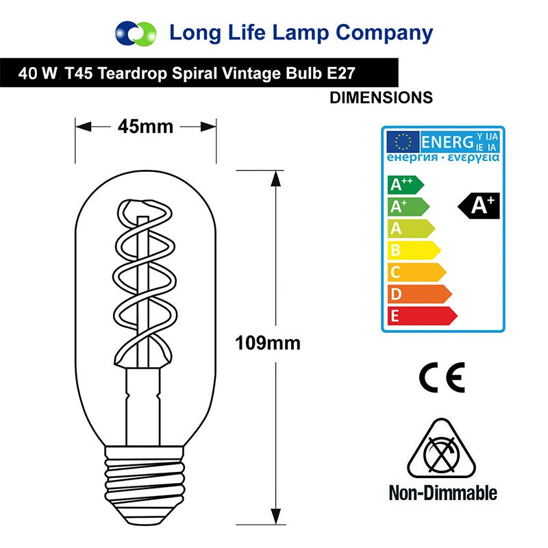 Bóng đèn LED E27 40W kiểu dáng Edison cổ điển