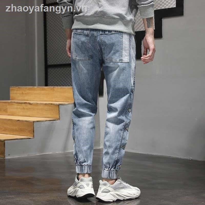 Quần Jeans Nam Dài Ống Bó Thời Trang Hàn