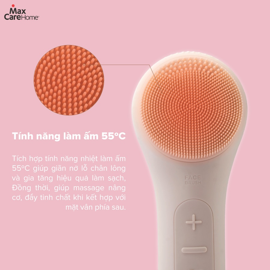 Máy rửa mặt mini cầm tay MAXCARE MAX999 chính hãng massage làm sạch sâu ngừa mụn cho da dầu mụn nhạy cảm khô mat xa