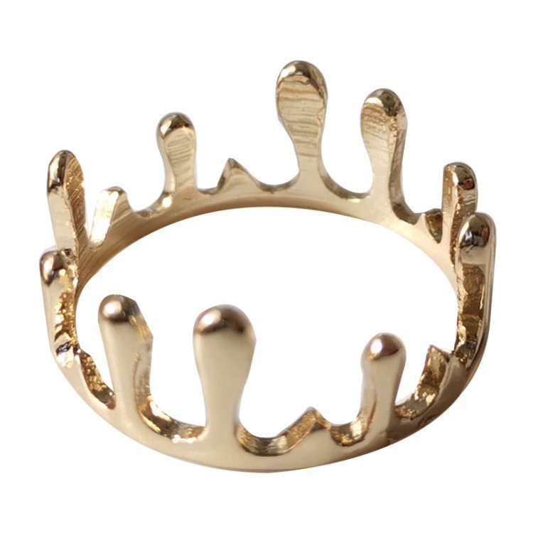 Nhẫn nữ mạ bạc 925 hình vương miệng đơn giản độc đáo cho nữ.