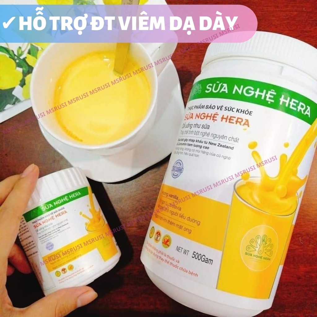 Sữa nghệ Hera Hera Milk Thực phẩm cho sức khỏe dạ dày Hệ tiêu hóa khỏe - Giúp đẹp da [Combo 2 hộp 500g] 50-60 ngày uống | BigBuy360 - bigbuy360.vn