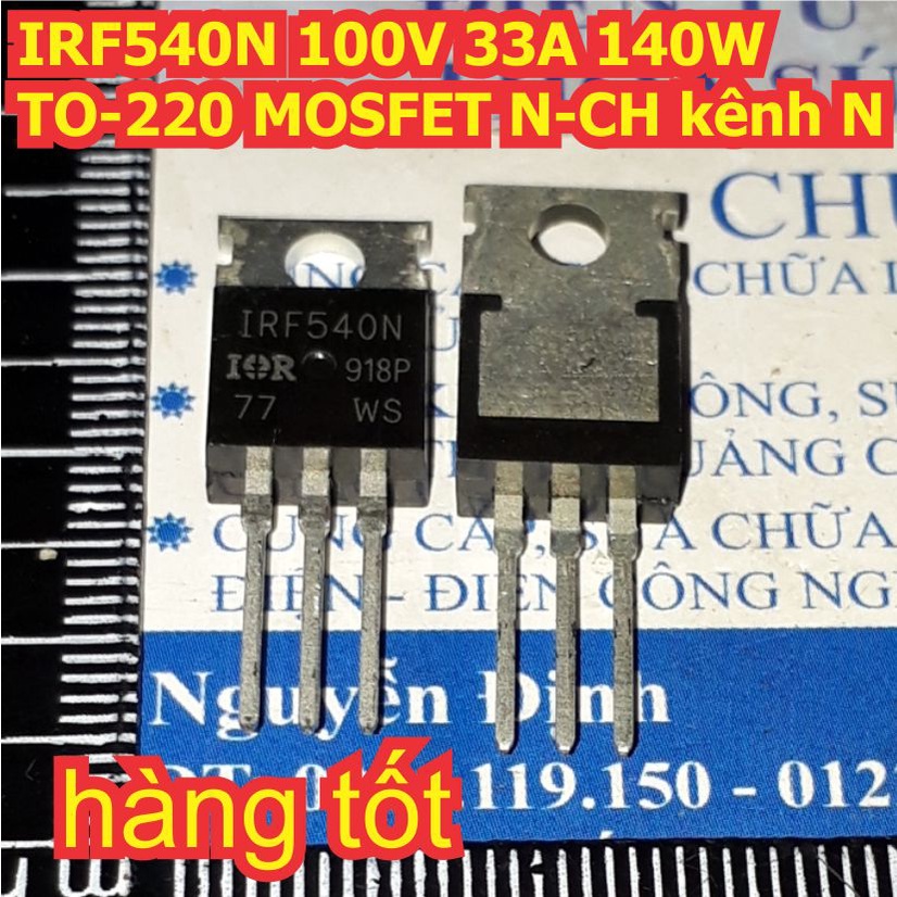 3 con IRF540N IRF540 540 áp 100V 33A 140W TO-220 MOSFET N-CH kênh N, chính hãng kde7888