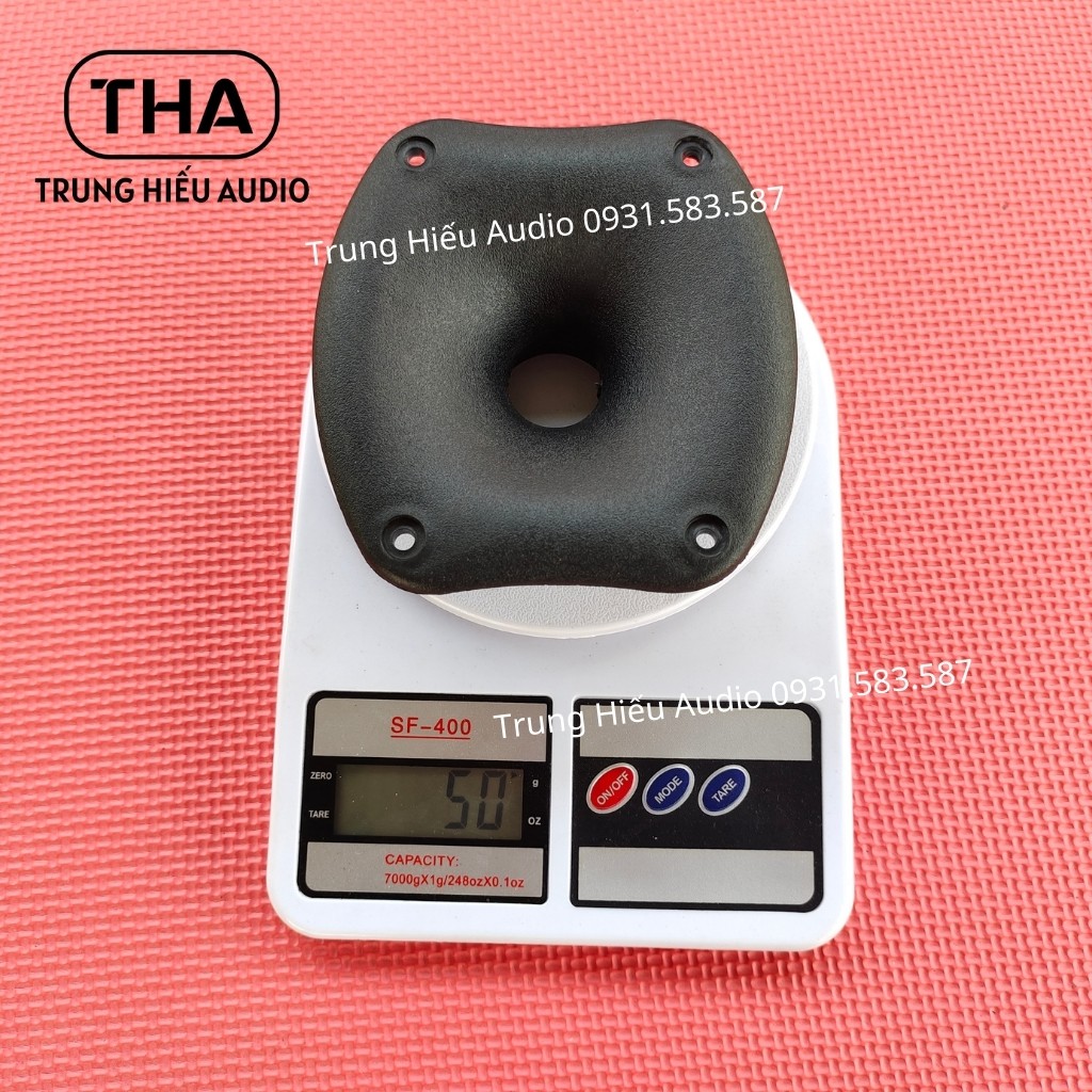 Họng Loa Treble 12.5x12.5 cm 250 350 450 Ren Xoáy Hàng Nhập TQ, Nhựa ABS, Phểu Loa Treble Trung Hiếu Audio (Giá 1 Cặp)