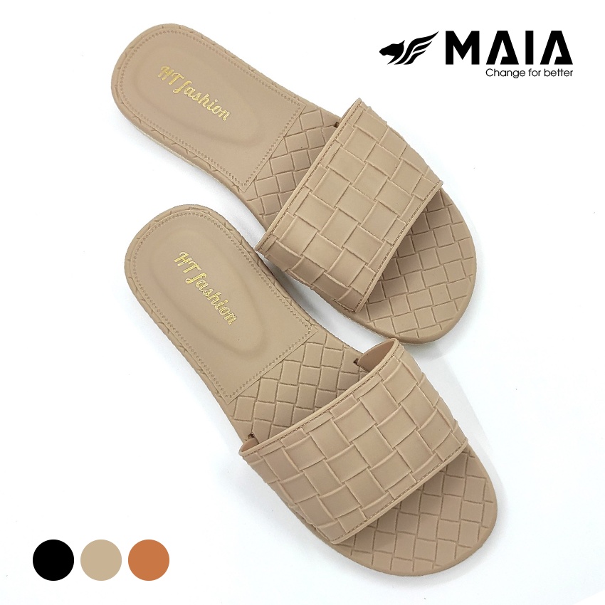 Dép quai ngang nữ thời trang Maia - chất liệu cao su - đế mềm dẻo đi êm chân chống thấm nước siêu bền MA5713 (nhiều màu)