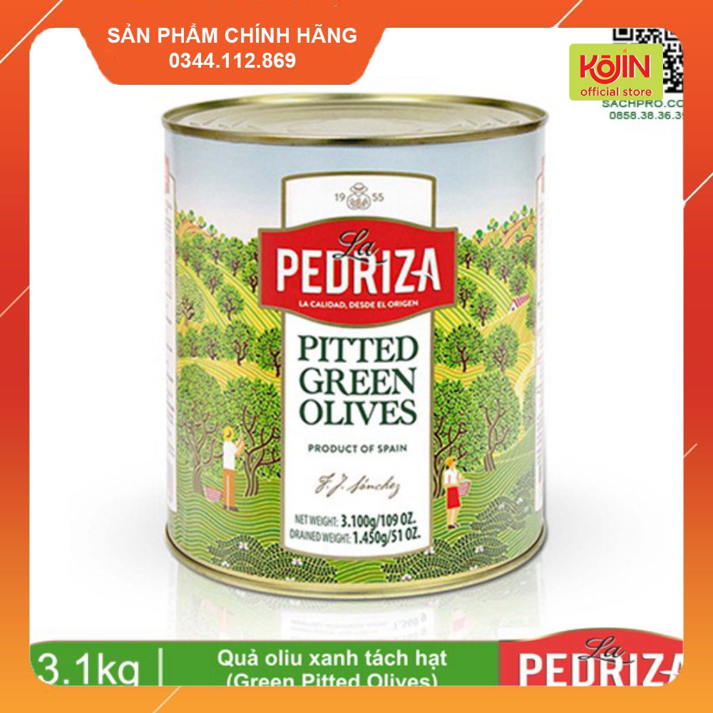 Quả Oliu Xanh Tách Hạt Đen Tách Hạt Kojin hiệu La Pedriza 3kg - NK Tây Ban Nha