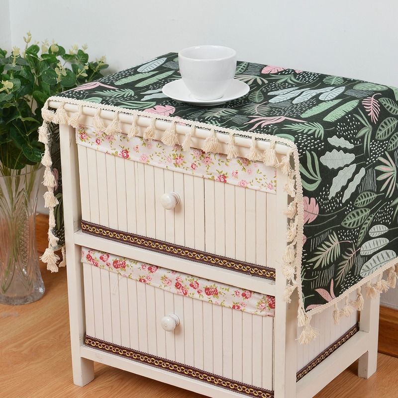 Khăn Trải Bàn đầu Giường Khăn Trải Bàn Bằng Vải Cotton Và Lanh Phong Cách Bắc Âu Khăn Phủ Tủ TV Khăn Vải Tủ Giày Vải Nội Thất Vải Chống Bụi