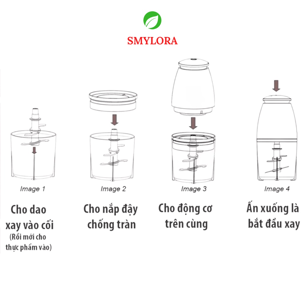 Máy Xay Sinh Tố OSAKA Đa Năng, Cao Cấp, Tiện Dụng, Xay Thịt, Cá, Rau, Củ, Quả  Dung Tích 750ml