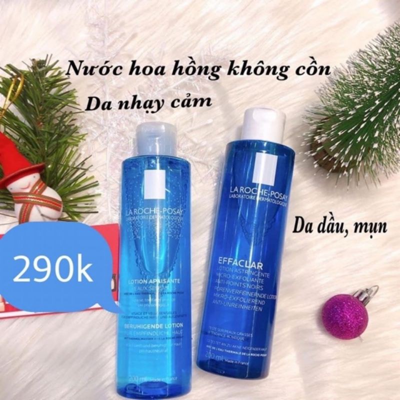  NƯỚC HOA HỒNG La Roche-Posay Lotion Effaclar 200ml Cho da hỗn hợp, dầu, mụn