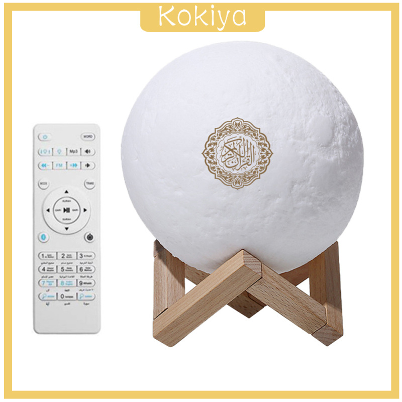 [KOKIYA]Portable 3D Quran Muslim Recite Wireless Bluetooth Speaker LED Moonlight Lamp