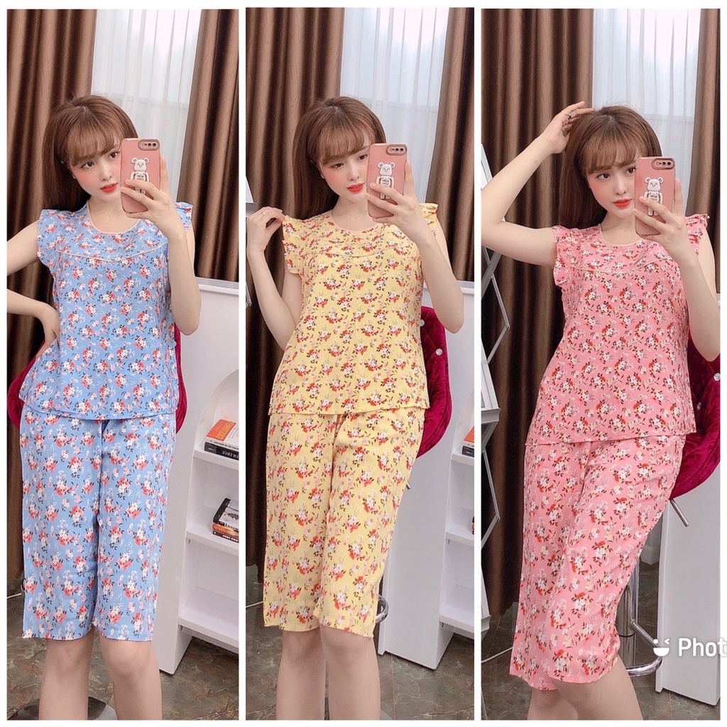Đồ bộ lửng mặc nhà chất lụa mêm mịn Bộ mặc nhà dành cho nữ-DOL7