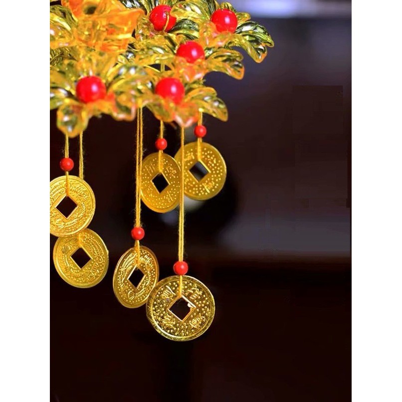 Cây Kim Tiền Cầu May Mắn - Cây Tài Lộc Vàng Đế Túi Tiền 7 Nhánh Trang Trí | BigBuy360 - bigbuy360.vn