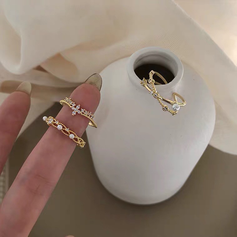 Nhẫn hở thiết kế đơn giản phong cách Hàn Quốc thời trang cá tính cho nữ