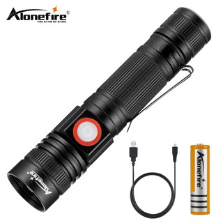 Đèn pin LED USB AloneFire X003 T6 tùy chỉnh tiêu điểm chống thấm nước hoạt động ngoài trời