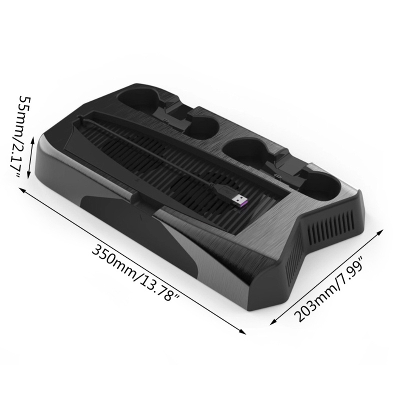 Đế Sạc Đứng Có Quạt Tản Nhiệt Đa Năng 3 Trong 1 Cho PS5 DE UHD