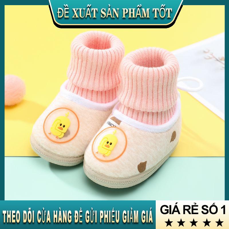 ♂❡2021 giày trẻ em mới mùa đông cộng với đế mềm nhung 0-1 tuổi 6 bông bé trai và gái dày dặn ấm áp