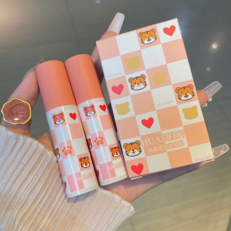 Son Môi Meng Meng tiger Màu Trắng Lì Không Phai Và Không Dính Cốc
