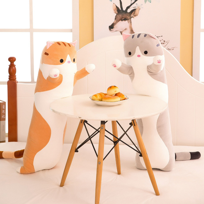Gối ôm nhồi bông hình mèo đáng yêu