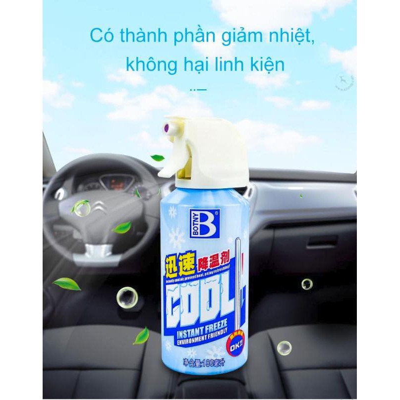 Bình xịt làm mát trong ô tô Instant Freeze Cool - Home and Garden