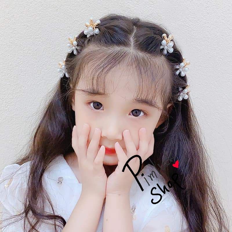 Kẹp tóc đính hạt ngọc trai nhân tạo phong cách Hàn Quốc xinh xắn dành cho nữ