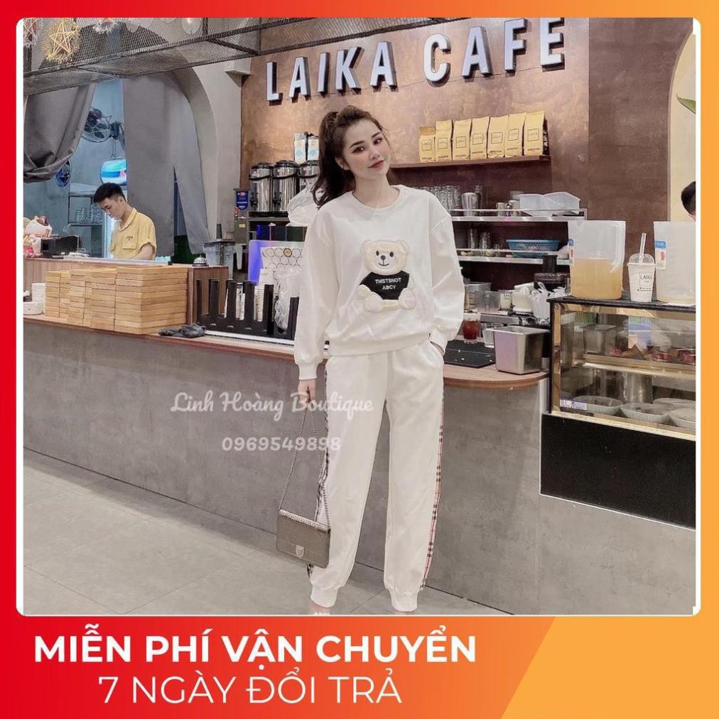 [ 𝐅𝐑𝐄𝐄 𝐒𝐇𝐈𝐏 ] Đồ bộ nữ gấu phối BBR siêu chất set đồ nữ thu đông