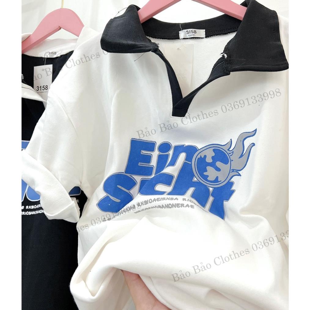 Áo Thun Polo Nam Nữ  Form Rộng Cổ Bẻ EIN Vải Dày Mịn Thoáng Mát Thiết Kế Thời Trang Kiểu Dáng Năng Động