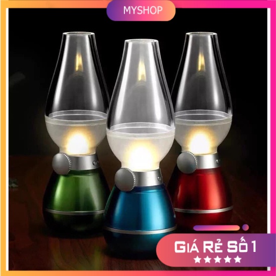 Đèn Dầu cảm ứng Điện Tử LED Thổi Tắt khi bật - Đèn dầu cảm ứng không khói khi thổi