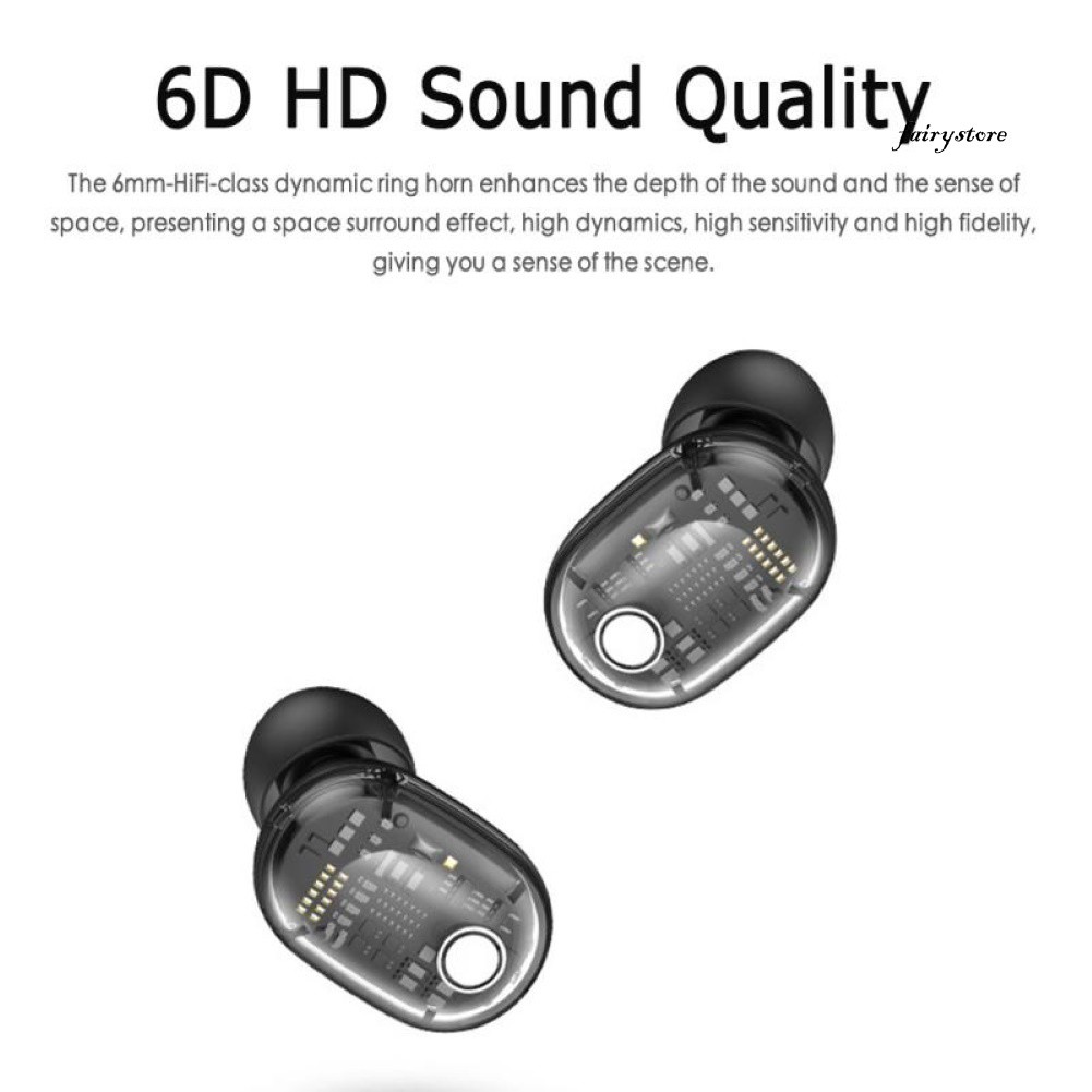 Tai Nghe Nhét Tai Fs + M13a Tws Bluetooth 5.0 Không Dây Âm Thanh Stereo 6d Kèm Hộp Sạc