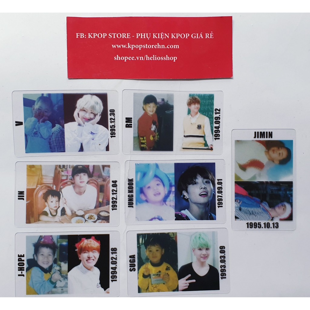 Card nhựa cứng nhóm nhạc BTS, BIGBANG, TFBOYS, EXO