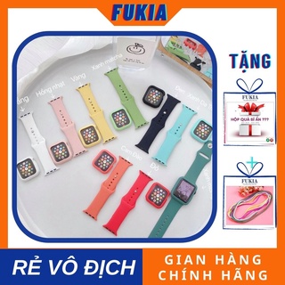 Combo dây đeo và ốp chống trầy xước bằng silicon dành cho app watch size 38 mm/ 40 mm/ 42 mm/ 44mm AW165