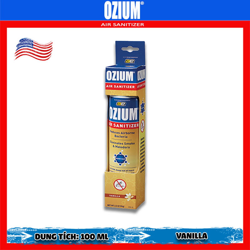 Xịt Khử Mùi Khử Khuẩn Xe Hơi Ozium 3.5 cho Ô TÔ, NHÀ Ở, VĂN PHÒNG - Nhập Khẩu Mỹ, nhiều mùi.