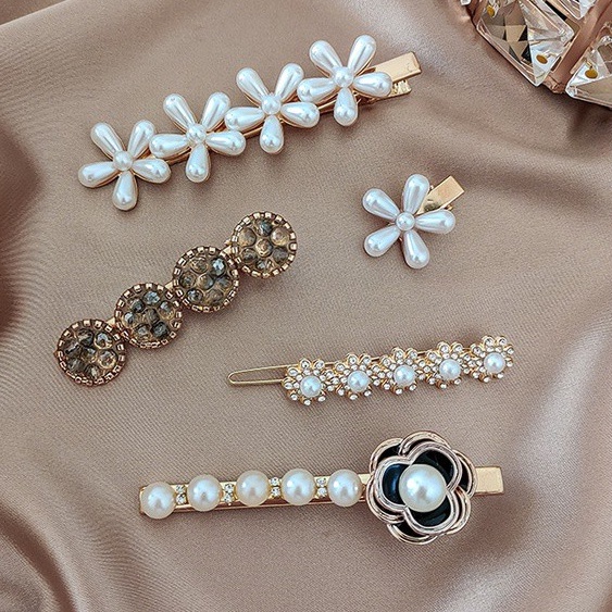 Kẹp Tóc Đính Ngọc Trai Thời Trang Hàn Quốc