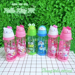 Bình nước có dây đeo Hellokitty Doremon Doraemon