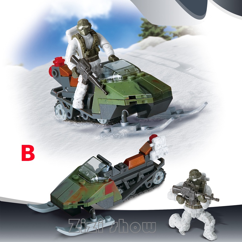 Đồ Chơi Mô Hình Xe Mô Tô Bắn Tỉa Tuyết Cho Trẻ Em