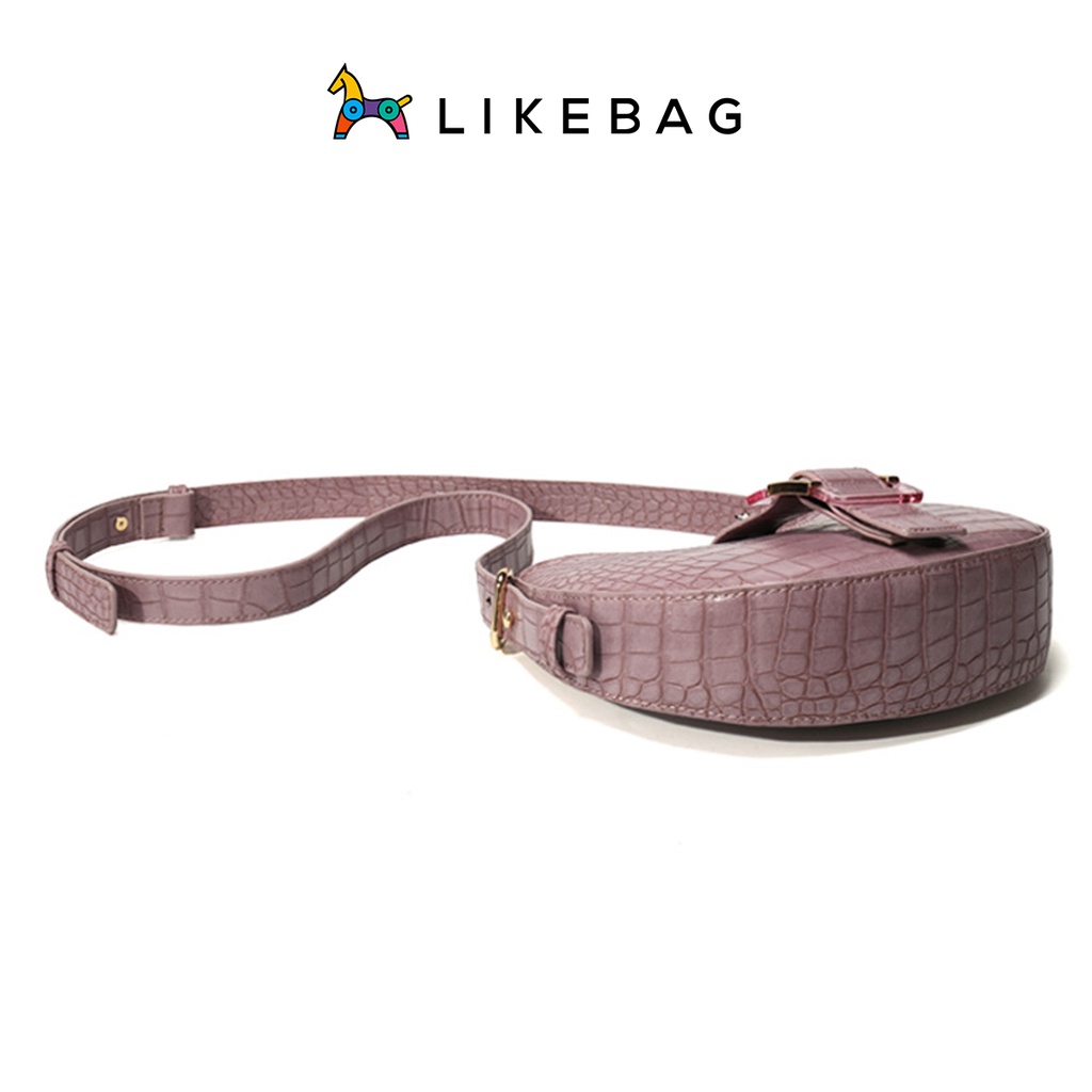 Túi xách nữ đeo vai LIKEBAG da cá sấu dáng thuyền thời trang 9909 - LIBAGI