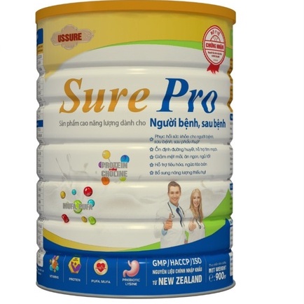 Sữa Ussure Sure Pro dành cho người lớn, người mệt mỏi gầy yếu, người già hộp 900gr
