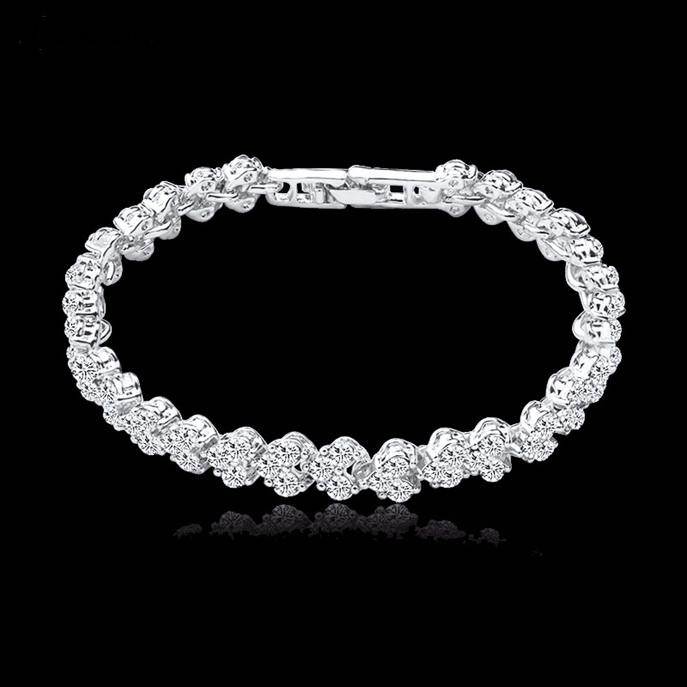 Full Cubic Zirconia Inlaid Bracelet