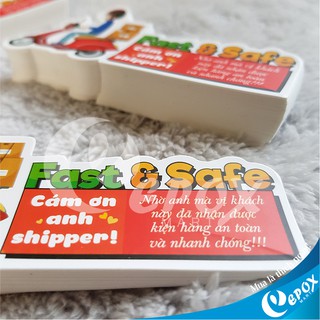 Set 100 sticker Cám ơn Shipper