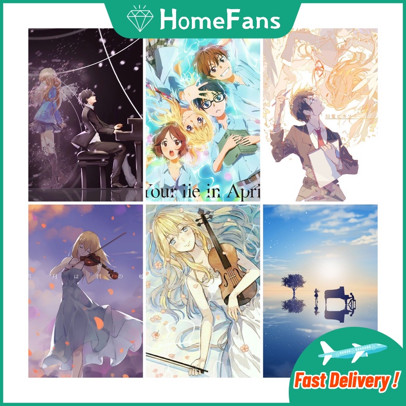 Bộ Tranh Đính Đá 5D Tự Làm Hình Anime Nhật Bản 40x50cm Trang Trí Nhà Cửa
