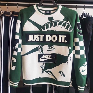 Áo sweater Nike cổ tròn phong cách đô thị thời trang cho nữ