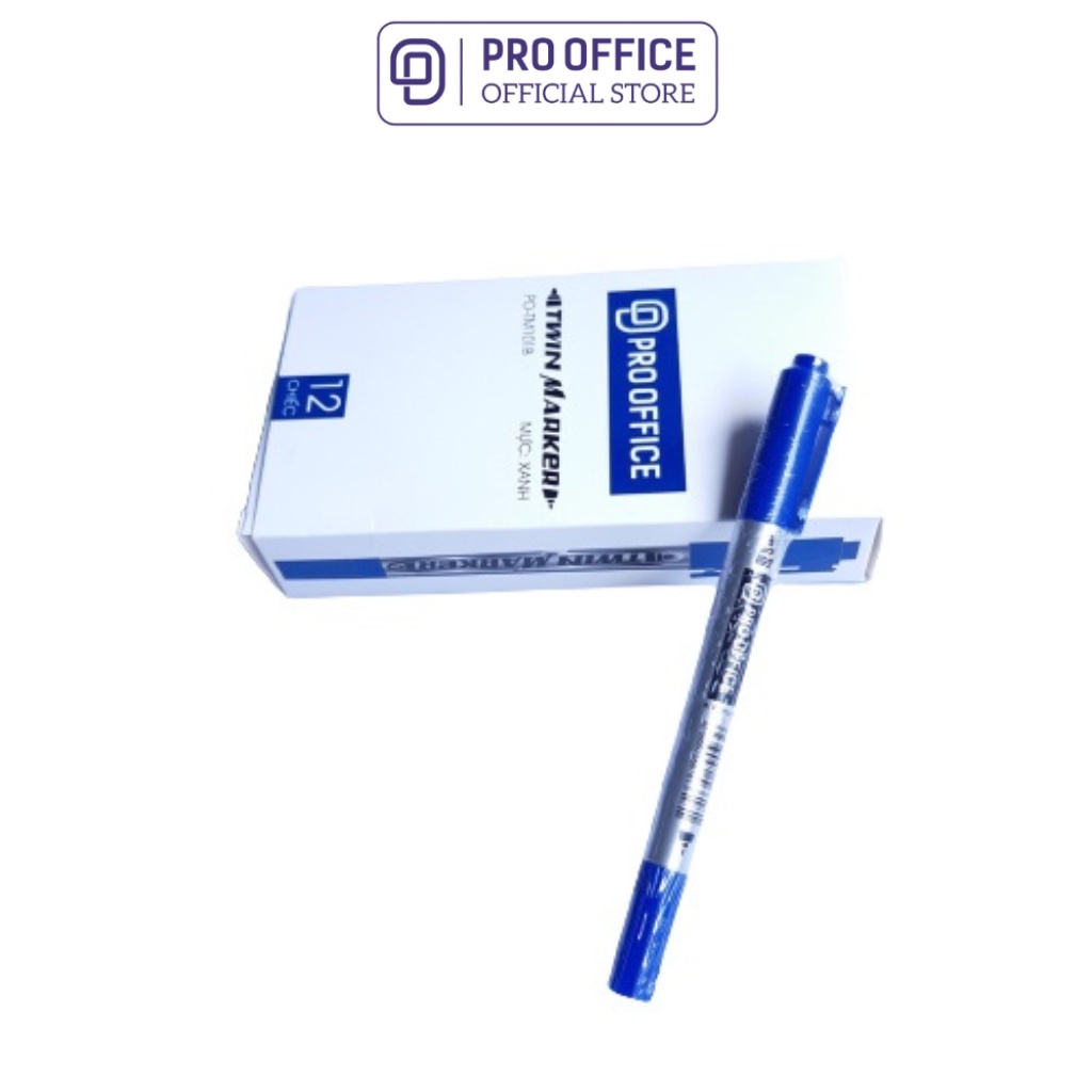 Bút Lông 2 Đầu PRO OFFICE - 1 Chiếc -  Màu Mực Đều, Bám Dính Tốt PO-TM101