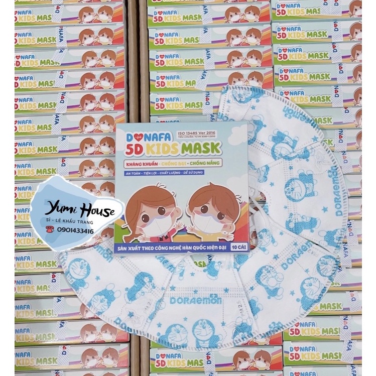 Khẩu Trang 5D KIDS MASK DONAFA Kháng Kháng Khuẩn Cho Bé 2-5tuổi